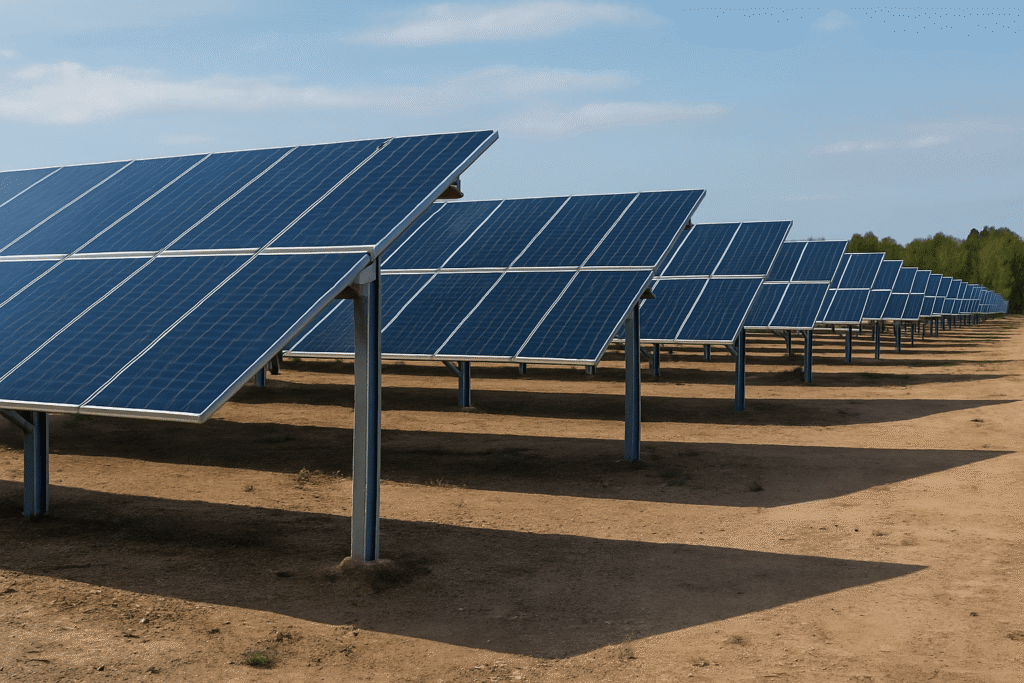 montage au sol photovoltaïque industriel