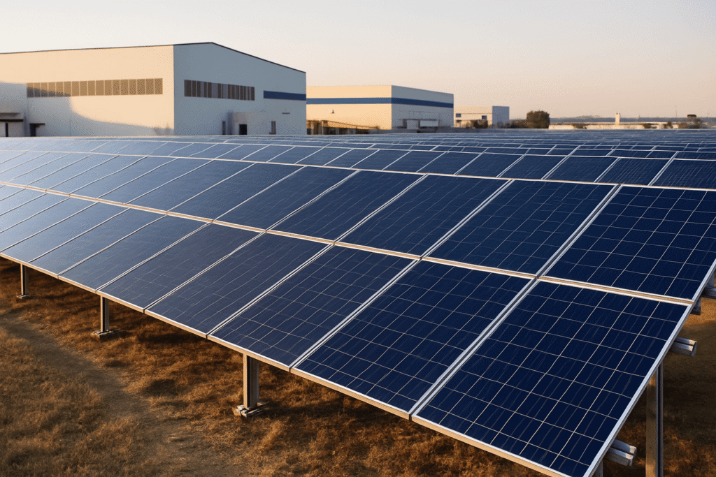 montage au sol photovoltaïque industriel
