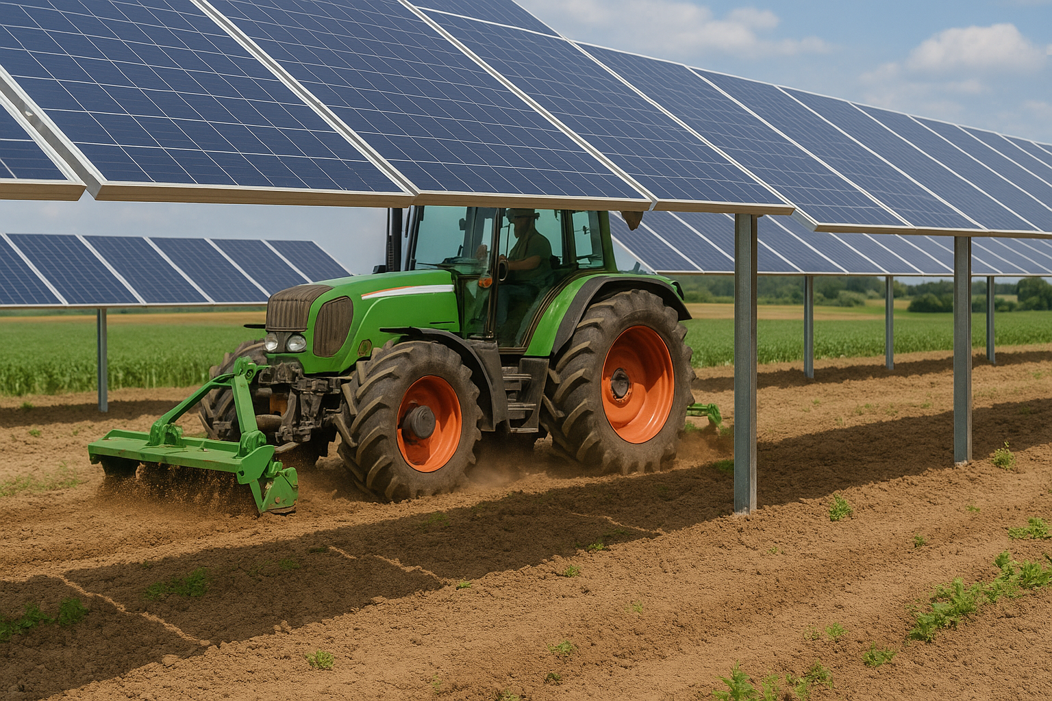 montage au sol zones agricoles installation solaire